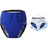3T to Youth Reusable Swim Diaper Washable Incontinence Underwear for Special Needs Kids Waterproof Covers(Blue,8-10)