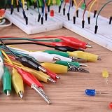 Dolaso 10 Pcs Crocodile Clips Small Alligator Clips Test Leads 50cm 24AWG view 5