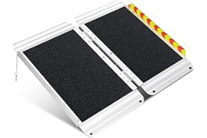 XORZ 2FT Compact Accessibility Ramp,Wheelchairs Ramp Multi-Purpose Ramp for Small Wheeled Vehicles Bicycles, Shopping Carts, Picnic Carts | 300kg /660LBS Weight Capacity, Non-Slip, Portable, Foldable