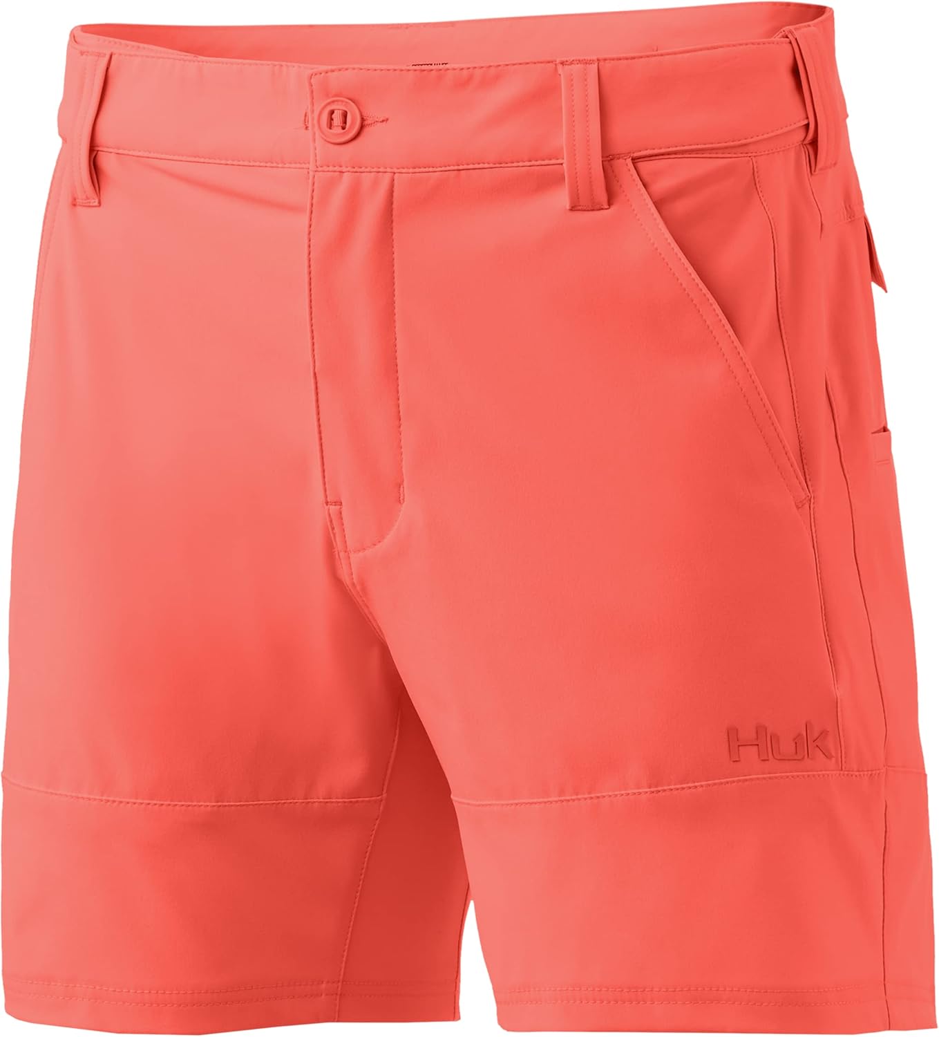 HUK Lowcountry 6" Short Performance Fishing Shorts, Fusion Coral
