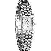 FANMIS Women Vintage Gold Watches Minimalism Square Ultra Thin Watch Updated Luxury Ladies Watch with Stainless Steel Bracelet Elegant Dress Small Face Gold Wrist Watch