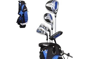 Precise XD-J Kids Golf Clubs Set – Boys’ & Girls’ Junior Golf Set with Lightweight Graphite Shafts, Hybrid, Putter & Stand Bag