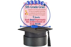 TEMULNEE 5th 6th 8th Grade Graduation Bracelets Gifts for Her Him Grad Card Congratulations Gift Graduates Cap Box Graduating Daughter Son Granddaughter Grandson Nephew Niece Bracelet Jewelry Ideas Unique