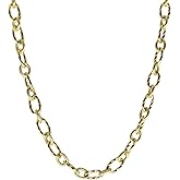 Jean Beau Gold Choker Necklace for Women, Simple 18K Gold Plated Adjustable Link Chain Prom Jewelry Gifts