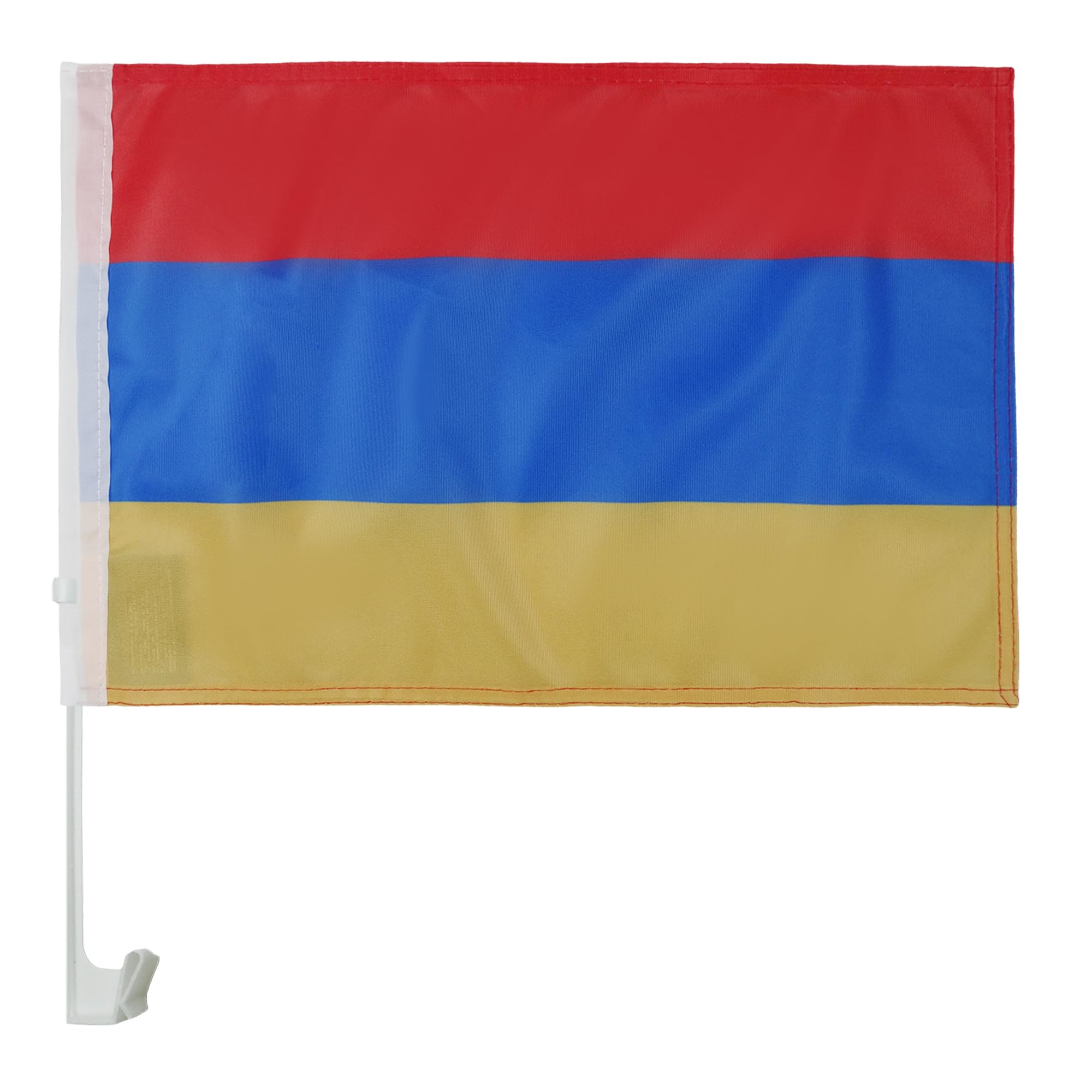 Armenia Car Flag 18'' x 12'' - Armenian Car flags 30 x 45cm - Banner 18x12 INCHES PLASTIC STICK - AZ FLAG — image 1