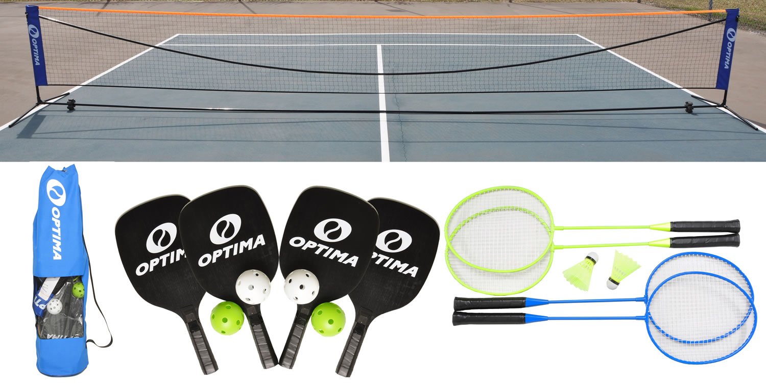 Optima Complete Pickleball, Badminton Portable Net Starter Set Buy