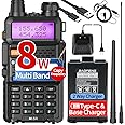 BAOFENG UV-5R Ham Radio Long Range 8W New Ver. UV5R Handheld Radios Walkie Talkies M-5R 5RX Two Way Radio Multi Band Copy Frequency USB-C Charger for Survival Gear Hunting