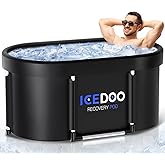 Wxtkkom New Upgrade XL 139-Gallon Oval Ice Bath Tub - 6 Layered Portable Bathtub, Drop-In Bathtubs Foldable with Cover Cold P