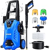 EVEAGE Electric Pressure Washer, Power Washer with 1000Ml Foam Cannon, Powerwasher for Cars, Fences, Patios, Decks, Home and Driveway Cleaning