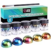 LET'S RESIN Mica Powder,Intense Chameleon Powder, Colorshift Mica Powder for Epoxy Resin Crafts/Tumblers, Chrome Powder Pigment for Chameleon Nail Art/Paints/Soap Making