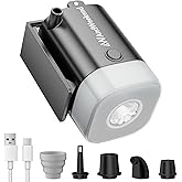 THE WEEKEND Portable Air Pump with LED Lantern โ Fast Inflate/Deflate for Air Mattresses, Pool Floats, Sleeping Pads, and Inflatable Toys โ Perfect for Camping and Travel