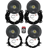 KICKER Front and Rear Door 6.5 Speakers Kit for Subaru Impreza 2017-2024 Upgrade Kit - 2 Pairs of CS Series 6 1/2 Inch Coaxial Speakers with Adapters and Harnesses - CSC65, 46CSC654