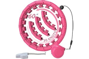 KABCON Infinity Weighted Exercise Hoop Plus Size for Adults Weight Loss,16/30/31/32 knots Smart Fitness circle for Women/Men Fitness Aids,Fitness and Massage 2 in 1,with Weight Adjustable Spinning Ball