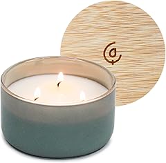 Calyan Wax Co. Evergreen & Eucalyptu 3 Wick Scented Candle - 30 Hour Burn - Luxury 3 Wick Soy Candles - Non Toxic Soy Wax Can