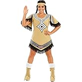 fun shack Native American Costume Women, Native American Dress for Women, Warrior Princess Costume Women