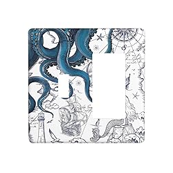 Nautical Octopus Mermaid Lighthouse 2 Gang Single