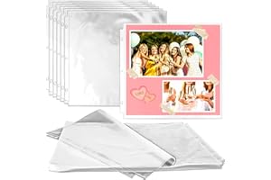 Vmiapxo 12x12 Inch Scrapbook Page Protectors (100 Pack) Fit 3 Ring Scrapbooking Binder, Clear Plastic Protective Sleeves, Photo Album Page Inserts, Scrapbook Supplies