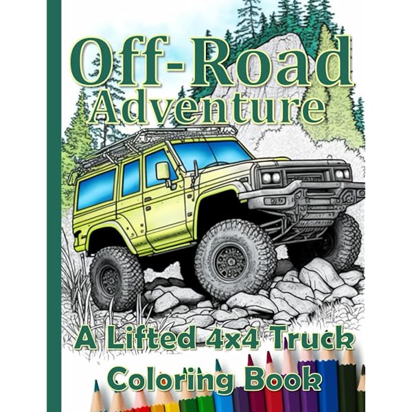 Amazon.com: Off-Road Coloring Book: 4x4 Muddy Adventures with