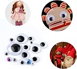 FEPITO 1150 Self-Adhesive Googly Wiggle Eyes 5mm-25mm Assorted Sizes view 4