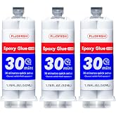 PLJOFRSHI Clear 2 Part Epoxy Glue, Multi-Surface Repair Adhesive, 3-Pack | Once cured, this waterproof adhesive forms a strong, long-lasting bond for household and outdoor repair projects.