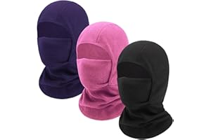 SIAEYINFY Kids Balaclava Face Mask,3 pcs Ski Face Covering Windproof Thermal Neck Warmer Gaiter for Outdoor Sports