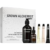 Grown Alchemist Skincare Icons Holiday Gift Set Kit, Hydra-Restore Lip Balm, Gentle Gel Facial Cleanser, Hydra-Restore Day Cream, Skin Renewal Serum &amp; Skin Defense Primer. Hydrating &amp; Anti-Aging Set