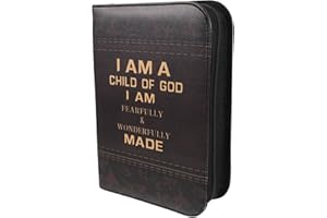 SHINEOFI Large XL Bible Cover with Handle and Zippered Compartments, Catholic Scripture Study Book Carrying