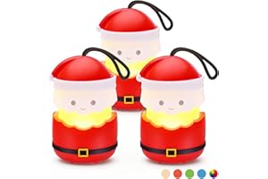 Christmas Gift EverBrite Santa Claus Lantern 3 Pack, 5 Light Modes Holiday Decoration Presents for Women and Men, AAA Batteries Contained Stocking Stuffers, Christmas Lights Indoor & Outdoor