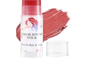HULYHDP Temporary Hair Color Stick, Sweatproof Waterproof Hair Chalk, Non-Sticky Washable Face & Body Paint Pen for Cosplay, 