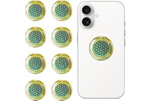 GENIBABY 8 Pieces of Cell Phone Protection Neutralizers Stickers, Blockers Equipment Stickers for All Phones Tablets Laptops Computer WiFi All Devices Flower of Life-Gold