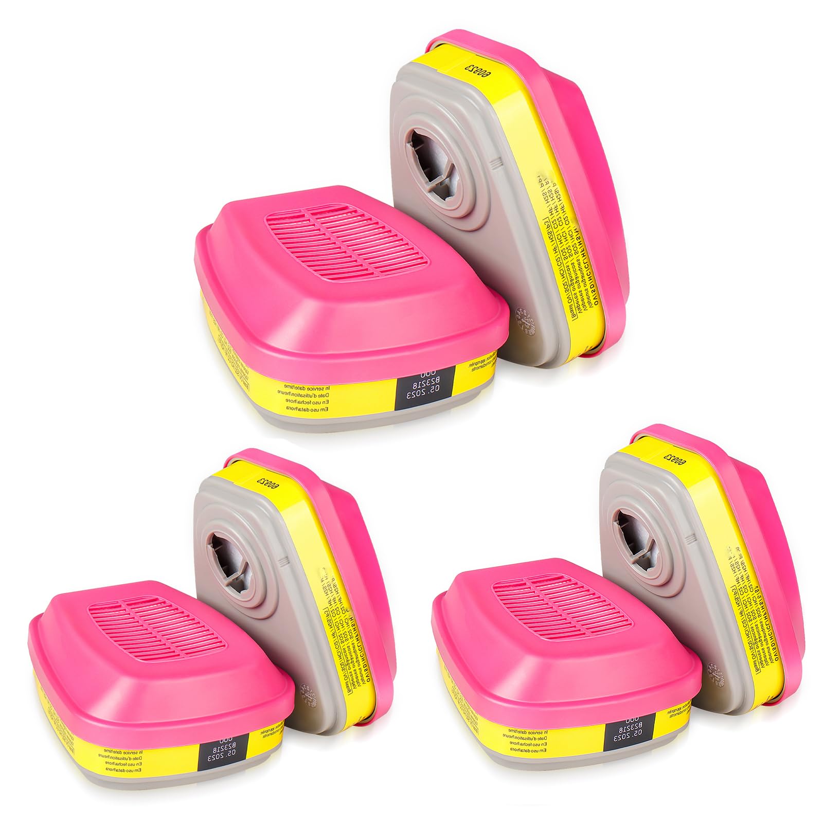 Photo 1 of (3 Pair) 60923 Respirator Cartridge Particle Filter, Helps Protect Against Organic Vapors, Acid Gases, Chemical and Particulates