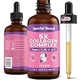 Premium Collagen for Dogs - Liquid Support for Joints, Skin, Coat, Bone, Immune System & HIPS - Collagen Supplement - Made in USA - 4oz