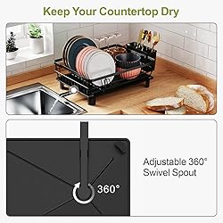 GSlife Dish Drying Rack with Drainboard