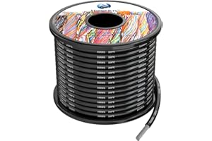 HAERKN 16awg Silicone Electrical Wire Cable 50ft Black 16 Gauge Hookup Wires kit Stranded Tinned Copper Wire Flexible and Soft High Temperature Resistance