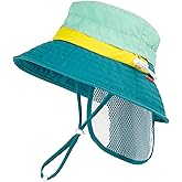 HECCEI Baby Sun Hat with Neck Flap, Windproof, Sunscreen, Warm, UPF 50+ DryShade SkyCandy Outdoor Beach Hat for 0-24 Months