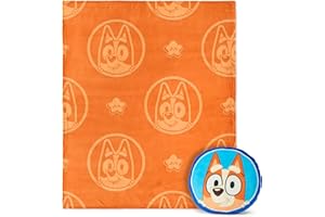 Bingo Impressions Throw Blanket & Pillow Set, 40"x50" Silk Touch Blanket with Matching Character Pillow – Soft, Cozy Blanket 