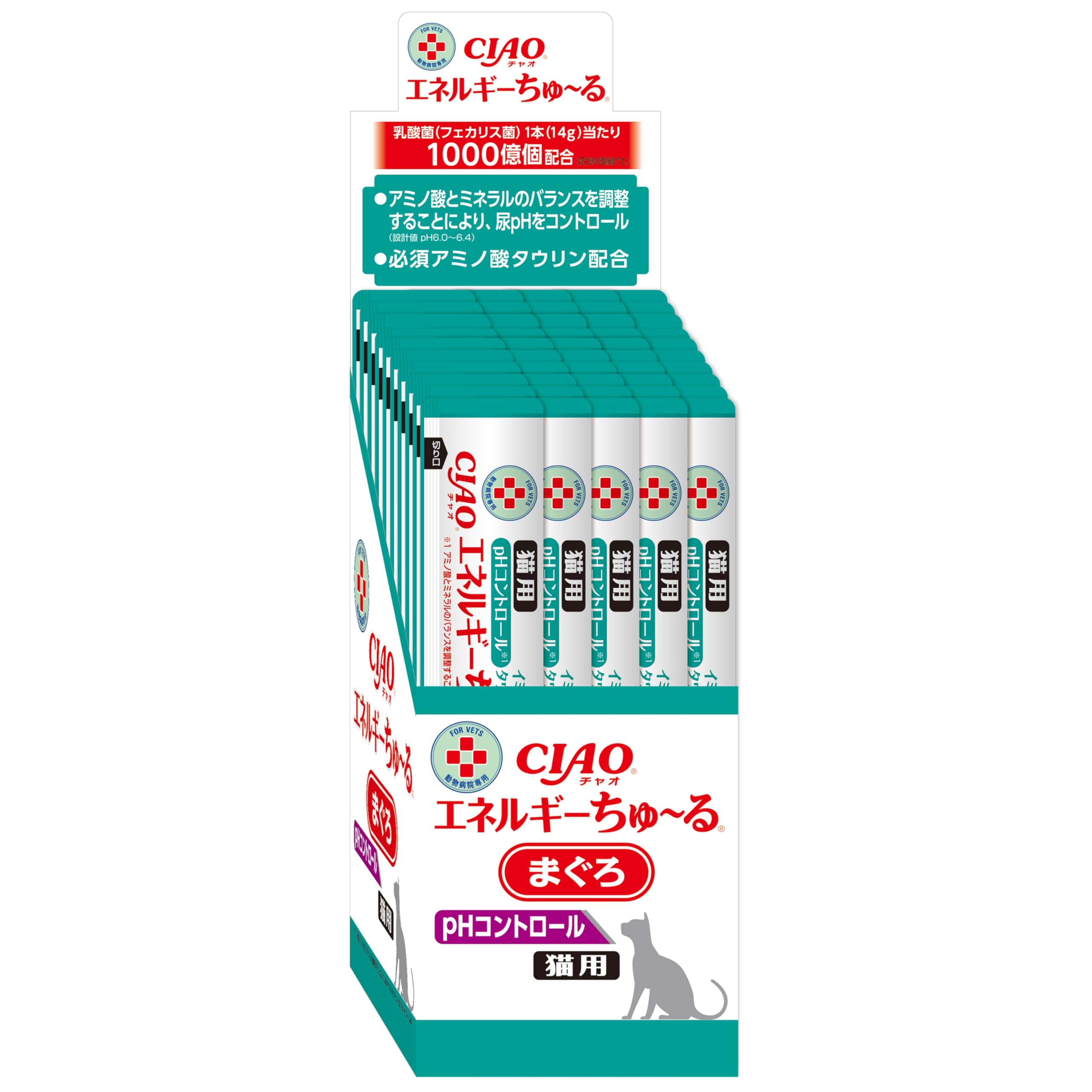 チャオ (CIAO) 猫用おやつ エネルギーちゅ～る 乳酸菌1,000億個 pHコントロール まぐろ味 14グラム (x 50本)商品画像