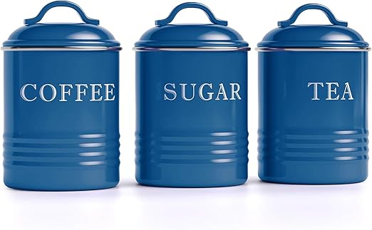 country tea coffee sugar canisters