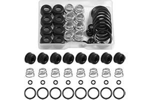 LEONTOOL 8 Pack Spring Kit Faucet Stem Assembly Repair Kits Replacement Seats and Springs Faucet Seat Repair Kit for Kitchens