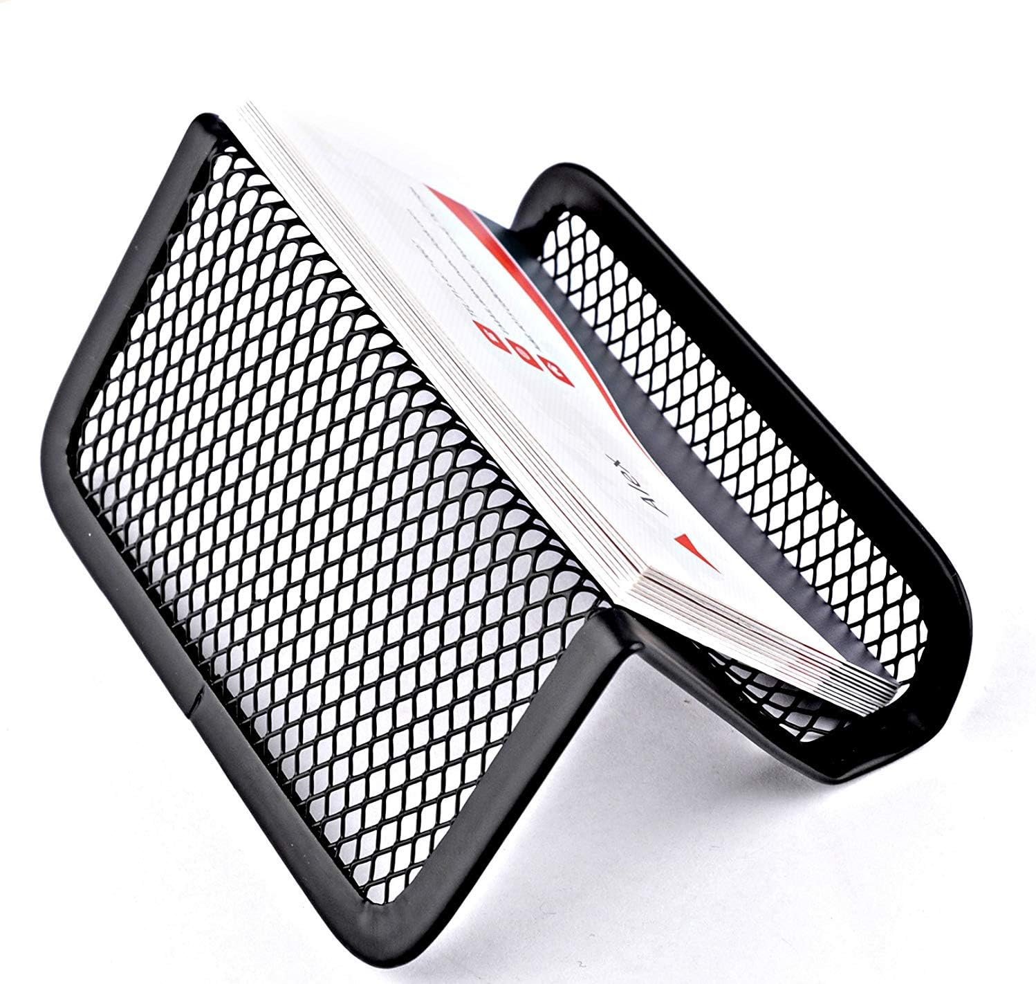 MaxGear Metal Mesh Business Card Holder Stand for Desk Business Card