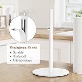 niffgaff Kitchen Roll Holder White Stainless Steel Free Standing view 3