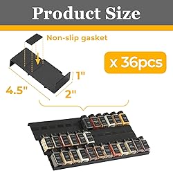 Famhap Spice Drawer Organizer, 36PCS Interlocking