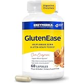 Enzymedica GlutenEase, Helps Gas &amp; Bloating - 60 Capsules | Digestive Enzyme Supplement for Women &amp; Men, Gluten &amp; Casein Sensitivity Support, Enzymes for Digestion &amp; Gut Health