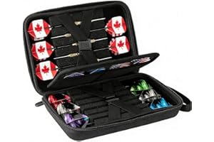 Hard Shell Dart Protection Case for 12 Steel Tip Darts and Accessories, Shockproof and Water-Resistant EVA Material, Double Z