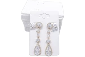 The Display Guys Various Hanging Earring Display Cards, Jewelry Display Pack of 100 pcs (2"x3" Inch, White)