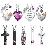 9 Pcs Urn Necklace for Ashes Keepsake Cremation