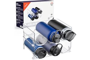 ClearSpace Water Bottle Organizer – Perfect as a Pantry Organizer and Cabinet Organizer –Water Bottle Holder for Home Organiz