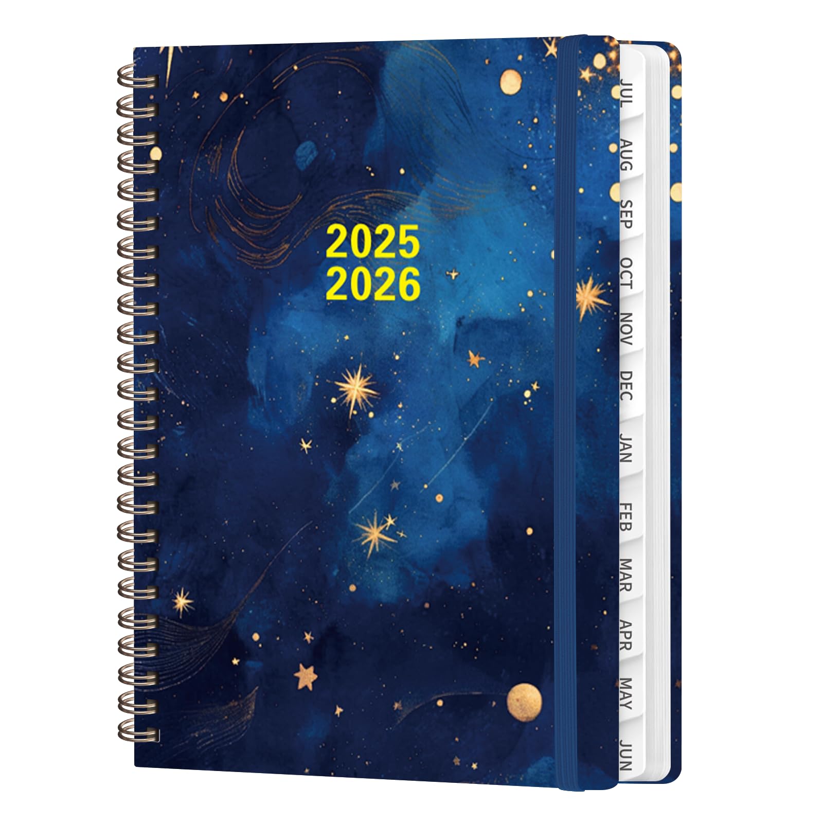 Photo 1 of Planner 2025-2026 for Women & Men, Weekly and Monthly Calendar Notebook (July 2025 - June 2026), Hardcover Spiral Bound School Teacher Student Planner with Tabs, Inner Pocket, A5 (6.3" x 8.5")