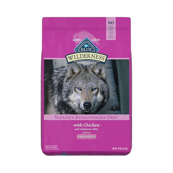 BLUE BUFFALO WILDERNESS HIGH PROTEIN, NATURAL ADULT SMALL BREED DRY DOG FOOD, CHICKEN 11-LB