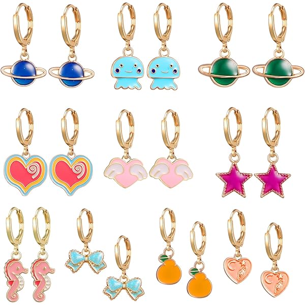 Orecchini Cerchio Con Stella Glitter Pendente La Vie Gioielli
